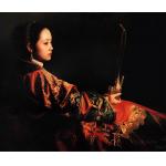 纯手工绘画,原创油画,传统中国妇女