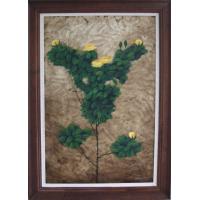 黄色茶花,大幅花卉组合油画