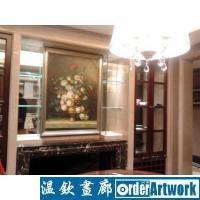 温州绿城鹿城广场一号楼锦玉园餐厅艺术油画装饰,遮盖玻璃