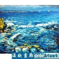 蓝色的海-1,北京职业画家袁素艳