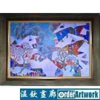 记忆中的喀山,俄罗斯鞑靼斯坦共和国艺术家联盟主席,功勋艺术家,几何现代艺术风景油画