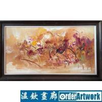 荷塘情，写意油画艺术家王柏松,中国油画收藏具象意象花卉绘画礼物