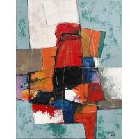 《互动系列4》，苏东,著名当代抽象油画家