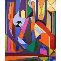 《平面空间》，几何抽象艺术，冷抽象当代艺术家李家瑞(Jerry Lee)